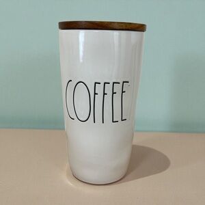 Rae Dunn Artisan Collection Magenta Coffee Canister Cellar With Wooden Lid